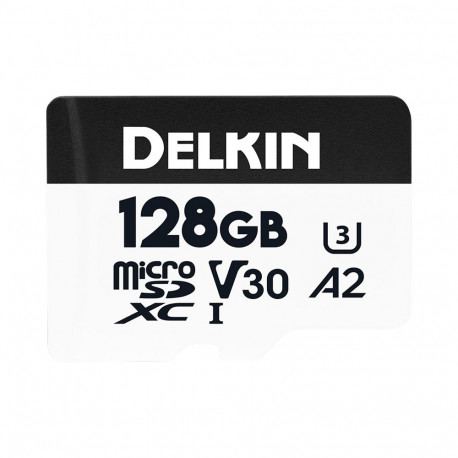 Delkin microSDXC kaart R195/W160 (V30) hüperkiire rajakaamera 128GB