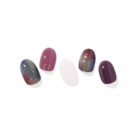 Geellakikleebiste maniküürikomplekt Ohora Semi Cured Gel Nail Strips (N Tie-Dye)