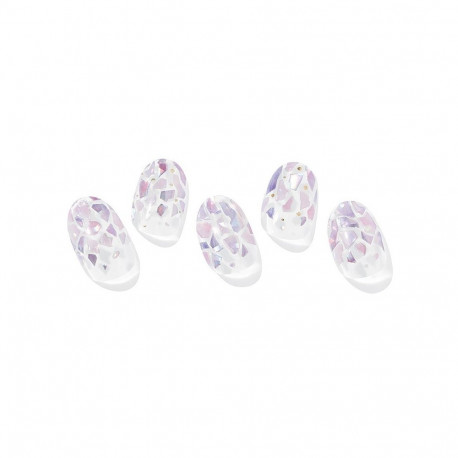 Geellakikleebiste maniküürikomplekt Ohora Semi Cured Gel Nail Strips (N Petal Rain)