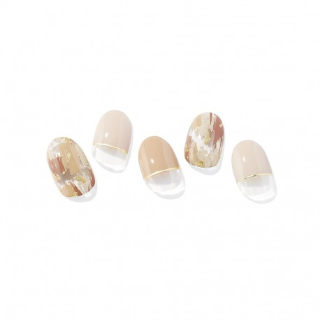 Geellakikleebiste maniküürikomplekt Ohora Semi Cured Gel Nail Strips (N Ombrer Beige)