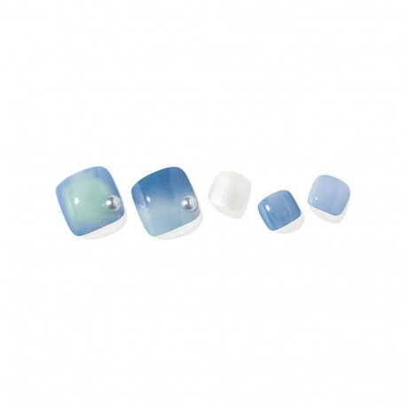Ohora Semi Cured Gel Pedicure Strips With Gemstones (P Ocean Marble)