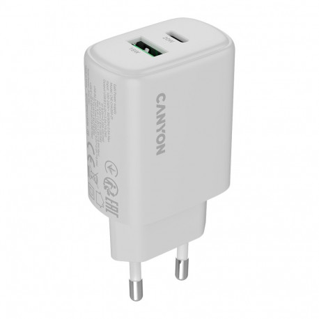 CANYON charger OnCharge 200 20W 1xPD 1xQC EU White