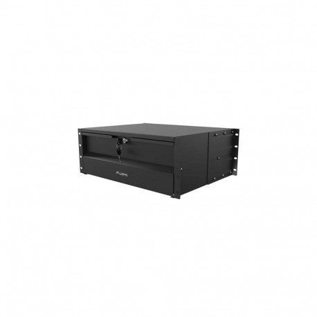 Lanberg 19" Rack Cabinet Drawer 4U 360 mm Black (4U/483 × 360 mm, Load Capacity up to 90 kg, 4-Point