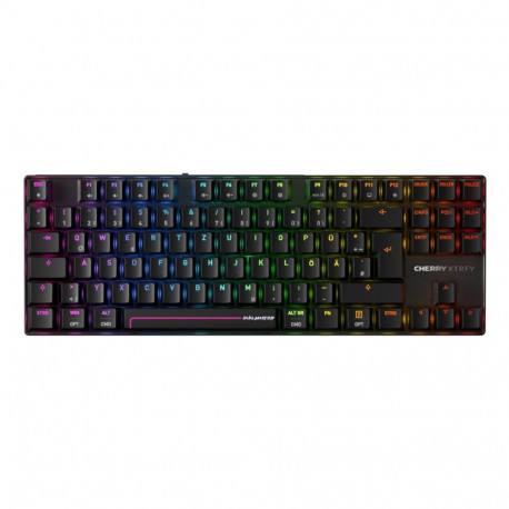 CHERRY juhtmevaba mänguri klaviatuur MX 8.2 Pro TMR USB RF Bluetooth QWERTZ saksakeelne, must