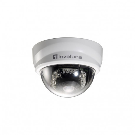 LevelOne fikseeritud kuppel IP-võrgu kaamera 2-Megapixel 802.3af PoE IR LEDs