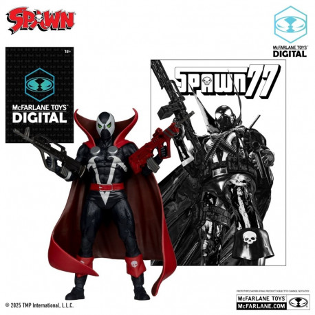 McFarlane Toys kollektsioonifiguur Spawn 77 platinaväljaanne, must ja punane