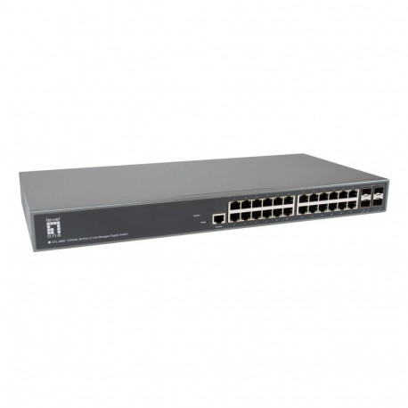 LevelOne TURING 28-Port L3 Lite Managed Gigabit Switch, 24 x 1G RJ45, 4 x 1G/10G SFP+ Uplinks