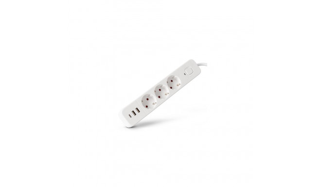 Entac Socket Extension Cord D2 3 Sockets with Switch 1.5m 2xUSB-A x 1xUSB-C 3G1.5