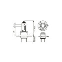 Bosch H7 12V 55W Pure Light kartong 1tk