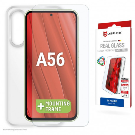 "DISPLEX Real Glass + Case Samsung Galaxy A56 5G Panzerglas + Schutzhülle"