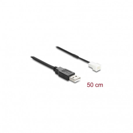 "DELOCK Lüfterkabel USB-A 2.0 St > 3Pin Lüfteranschl.-St 50cm"