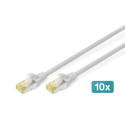 Digitus CAT 6A S/FTP patch cable, 10 pieces