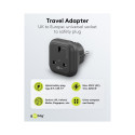 Goobay reisadapter UK–Euroopa, must