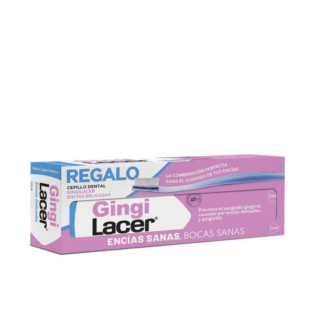 GINGILACER PASTA DENTÍFRICA + CEPILLO DENTAL PACK 2 pz