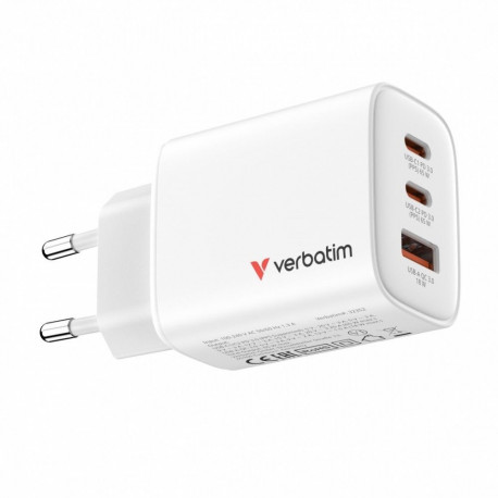 Laadija GaN 65W QC 3.0 2xUSB-C 1xUSB-A PD 3.0 EU
