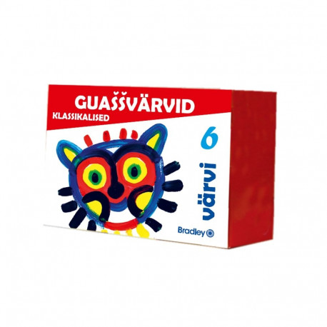 Guaššvärvid 6 värvi x20ml, Bradley Klassikaline