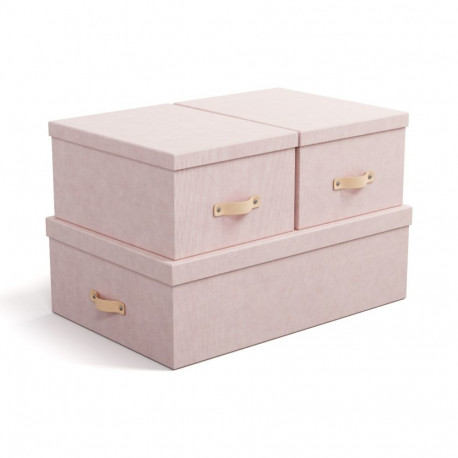 Hoiukarpide komplekt 3tk Inge Bigso Box, Re-Store Paper Laminate Rose R13