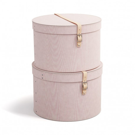Hoiukarpide komplekt 2tk ümmargused Rut Bigso Box, Canvas Paper Laminate Rose 13