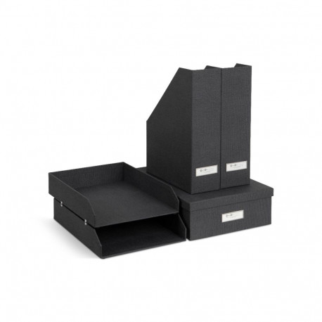 Dokumentide organiseerimise komplekt Holger Bigso Box, Canvas Paper Laminate Black C68