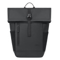 Rivacase Eden backpack Roll top backpack Black Polyester, PU leather