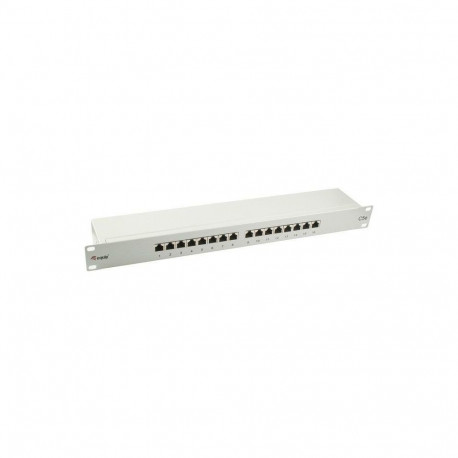 Equip jaotuspaneel 327316 Premium 16-port Cat.5e varjestatud, helehall