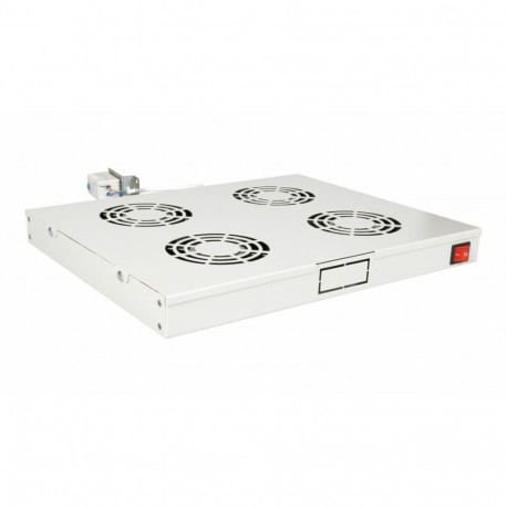 Equip jahutusventilaatorid 19' 1U 4FANS RAL7035, hall