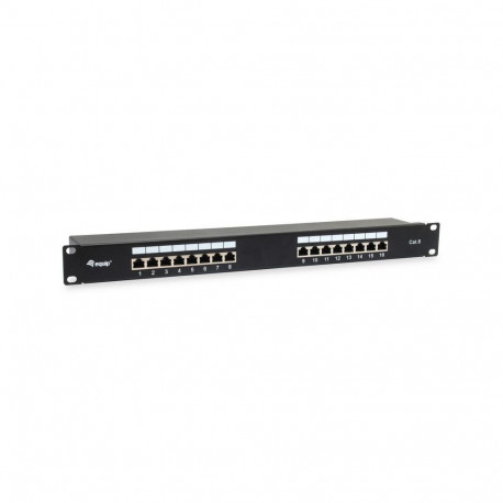 Equip 16-Port Cat.6 Shielded Patch Panel, Black