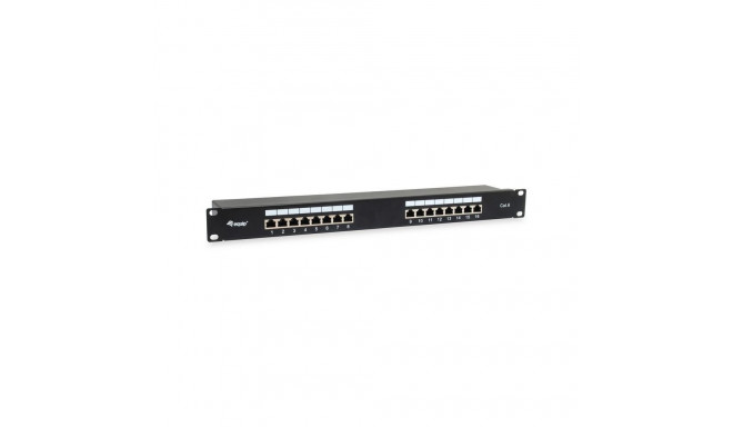Equip 16-Port Cat.6 Shielded Patch Panel, Black