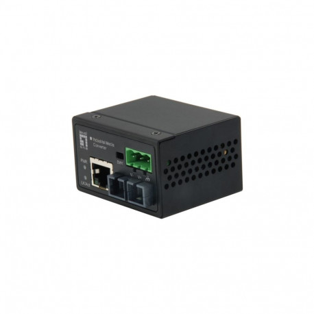 LevelOne meediakonverter RJ45-SC Fast Ethernet tööstuslik, multimoodne kiud, 2km, -40°C kuni 75°C