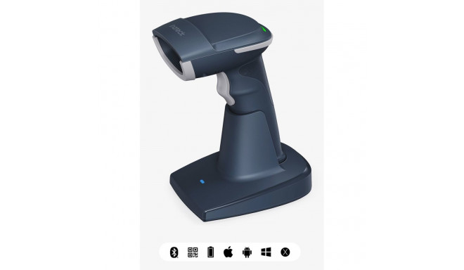 Inateck BCST-54 Handheld bar code reader 1D/2D CMOS Blue, Grey