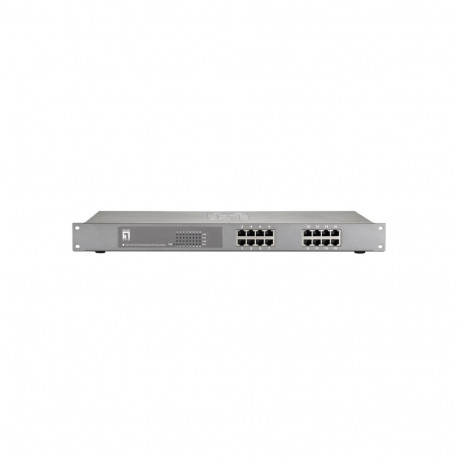 LevelOne 16-Port Fast Ethernet PoE Switch, 802.3at/af PoE, 120W
