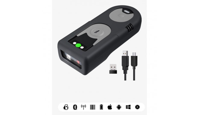 Inateck BCST-43 Handheld bar code reader 1D CMOS Black, Green, Grey