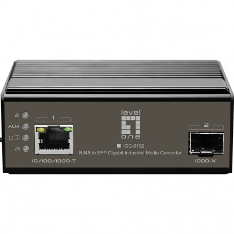 LevelOne võrgu meediamuundur IGC-0102 1000Mbit/s, must