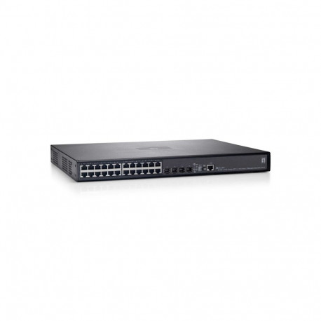 LevelOne gigabit ethernet lüliti L3 hallatav 26-pordiline virnastatav 4 SFP/RJ45 kombiporti 2 moodul