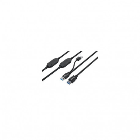 MediaRange MRCS244 USB cable USB 3.2 Gen 1 (3.1 Gen 1) 15 m 2 x USB A USB A 5 Gbit/s Black