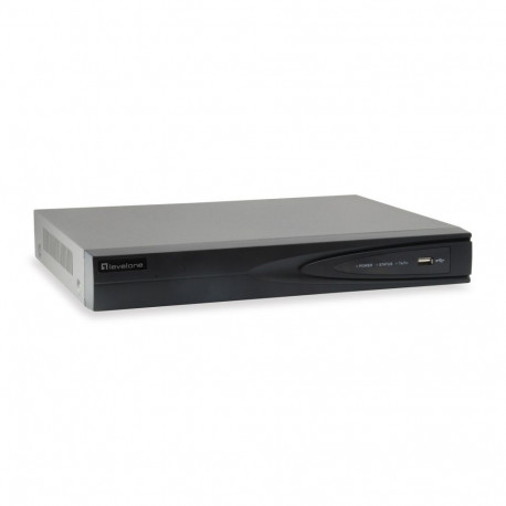 LevelOne GEMINI 4-Channel PoE Network Video Recorder, 4 PoE Outputs, H.265