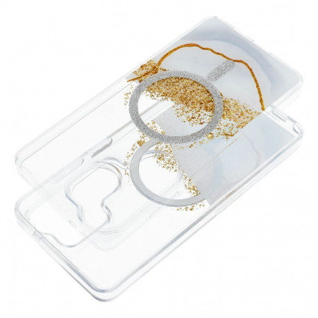 Case for Samsung S24 / S25 Golden compatible with MagSafe white