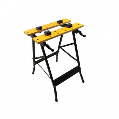 GEKO folding adjustable workbench for securing workpieces 100kg steel wood 560x780x620mm 210mm jaw o