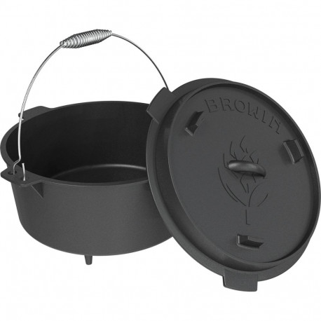 Cast Iron Cauldron with Frying Pan BROWIN 330515, 12L