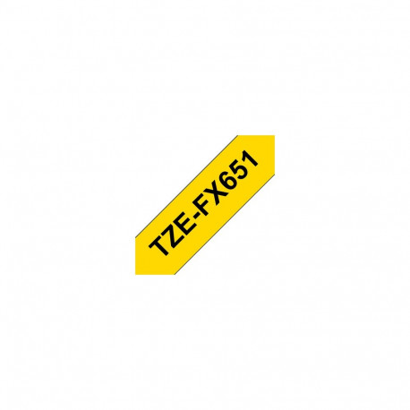 Brother ID-lint TZe-FX651 painduv lamineeritud 8m 2.4cm, must/kollane