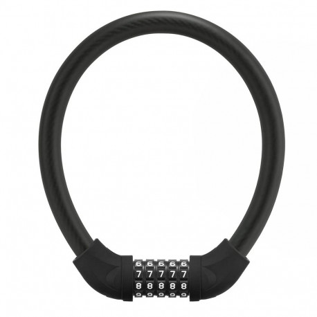 Rockbros RKS870-BK bicycle lock with code, steel cable, 85 cm - black