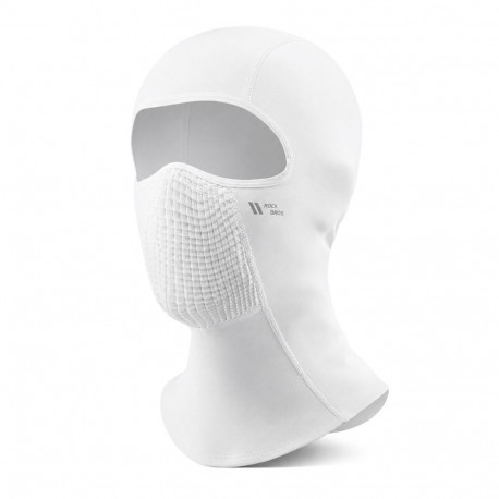 Rockbros LF25699 fleece cycling balaclava - white