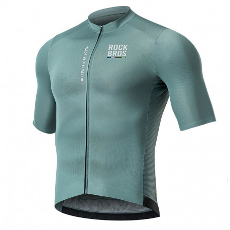 Rockbros 15120014018 ROAD TO SKY men's cycling jersey, short sleeve, L - gray-blue