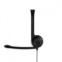The EPOS PC 5 CHAT is a lightweight, on-ear wired headset designed for internet tel