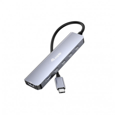 Equip multifunktsionaalne adapter USB-C 6 in 1 HDMI 4K/60Hz USB-C Gen2 x 4 (10Gbps) 100W USB PD