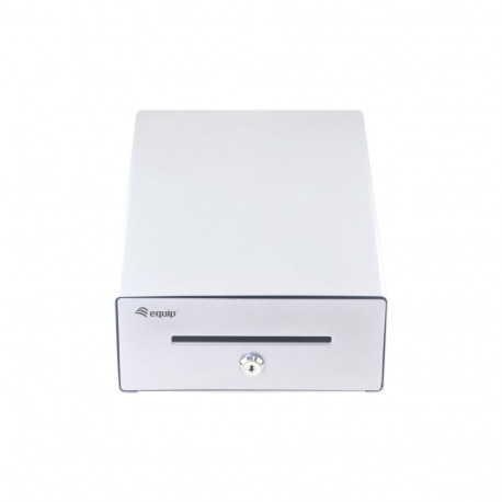 Equip Cash Register Drawer for Point of Sale (POS) System, 4 Bill/4 Coin Compartments, Removable Coi