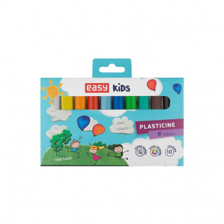 PLASTICINE plastiliin VIVID, 10 värvi