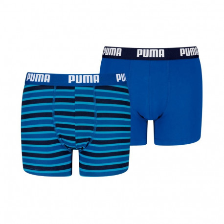 Puma laste bokserid 938970 04 igapäevased triibulised 2-pakk 164cm, sinine-must