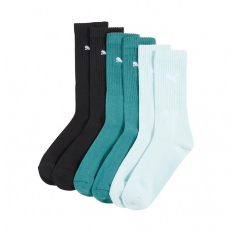 Skarpety Puma Crew 3 pary czarne, morska zieleń, błękitne 880355 41 35-38