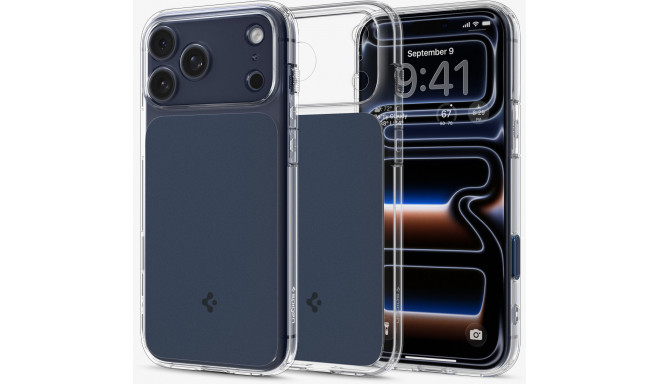 Spigen case Ultra Hybrid T Mag Fit Apple iPhone 17 Pro Max, transparent/blue